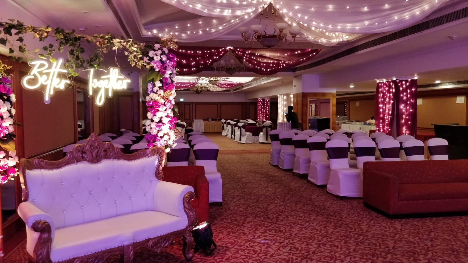Poolside event setup